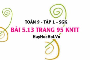 Bài 5.13 Toán 9 tập 1 SGK Kết nối tri thức